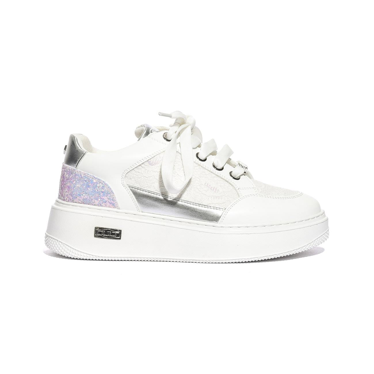 CULT T203 WHITE SILVER Sneakers Bambina 