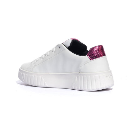 GEOX J45DVA 0BCEW WHITE DK FUCHSIA    C1Z8D Sneakers Bambina 