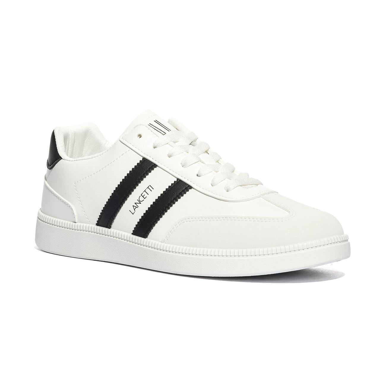LANCETTI LNC870-2 WHITE BLACK Sneakers Uomo 