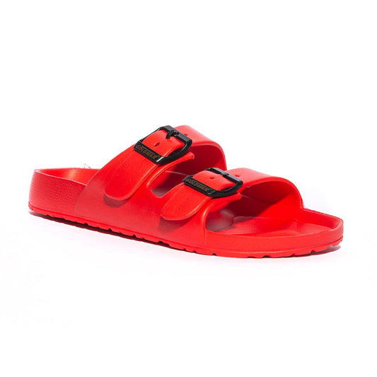 GOLDSTAR DUE FIBBIE ROSSO Ciabatte Unisex 