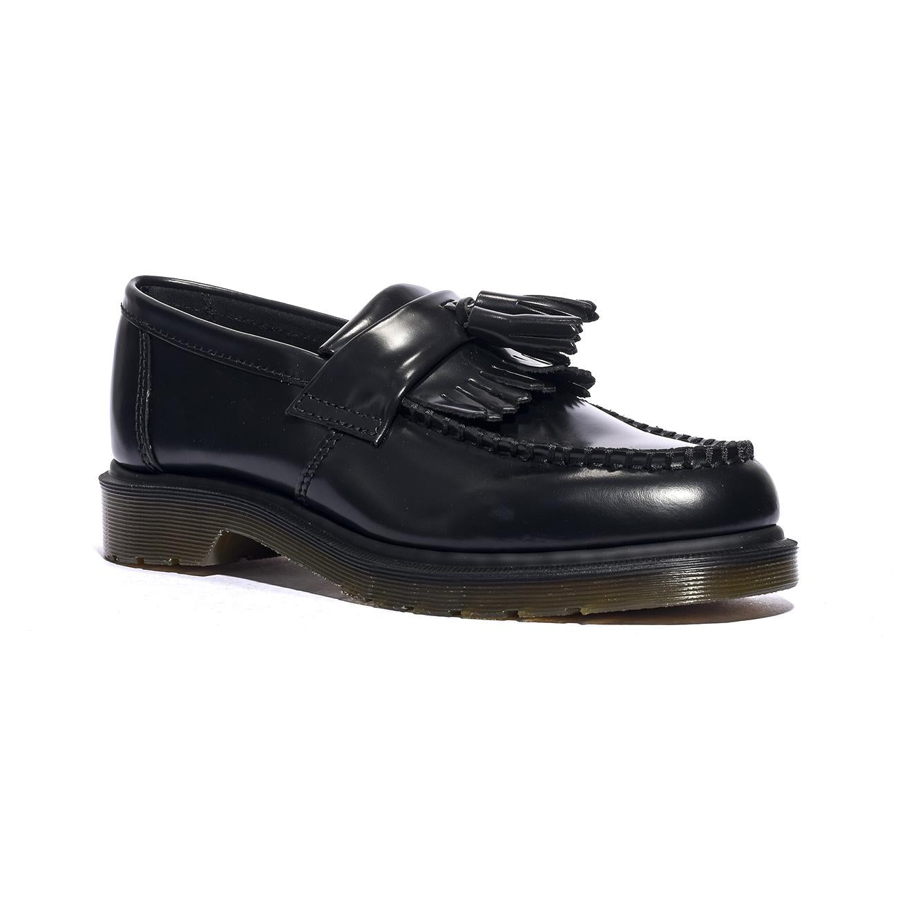 DR MARTENS 14573001 Adrian Black Polished Smooth Mocassini Uomo 