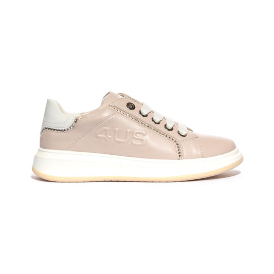 4US 41001 PINK WHITE Sneakers Bambina 