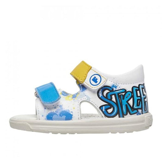 FALCOTTO 0011501041-01-2N76 WHITE-OLTREMARE-YELLOW Sandali Bambino 