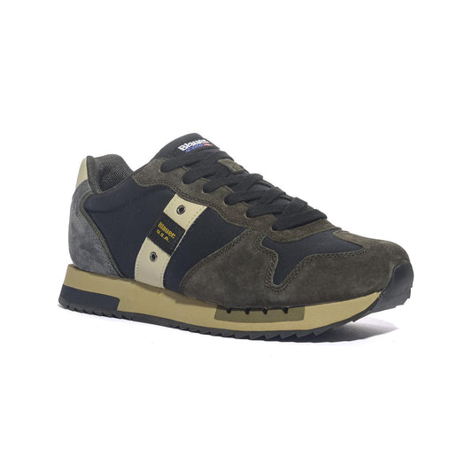 BLAUER F5QUEENS01 NAVY BROWN Sneakers Uomo 