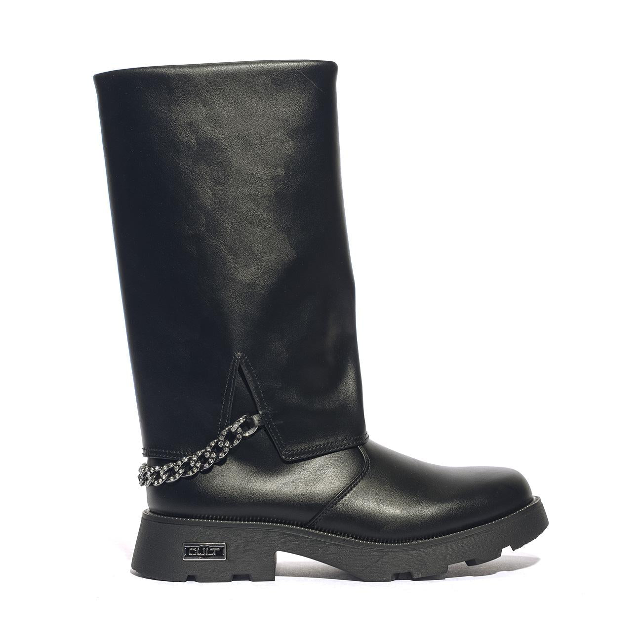 CULT T369 BLACK Anfibi Bambina 