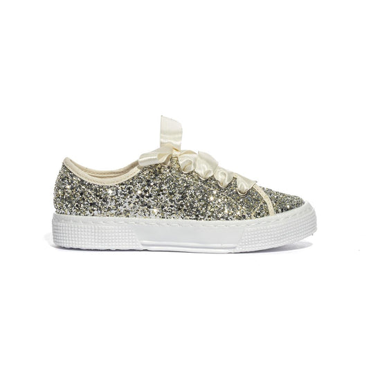 DXO 105 GLITTER PLATINO Sneakers Bambina 