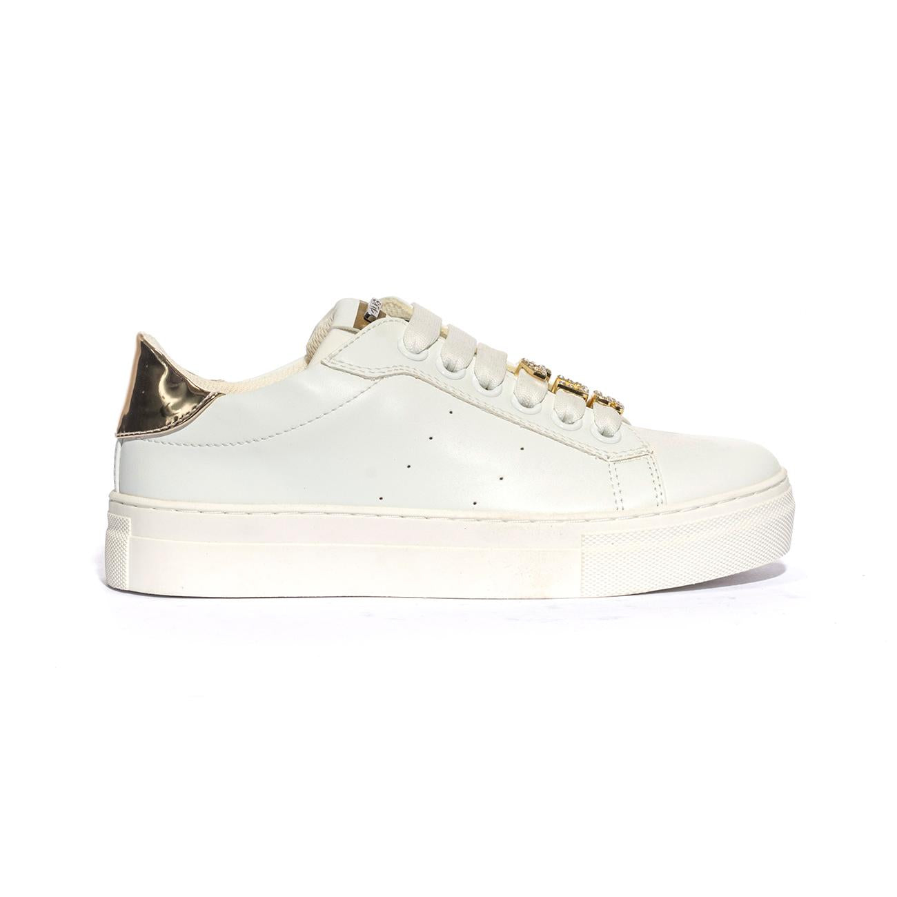 4US 42740 WHITE GOLD Sneakers Bambina 