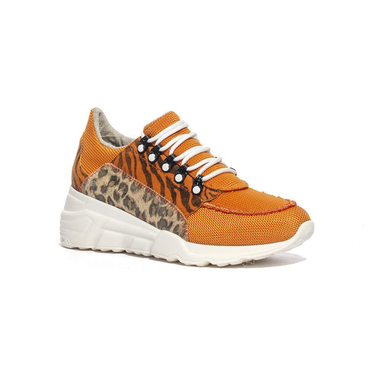 EASY'N ROSE 607-001 ARANCIO ZEBRA Sneakers Donna 