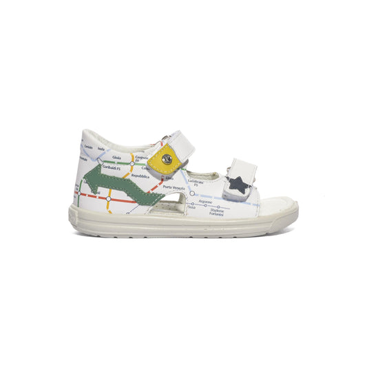 FALCOTTO 0011500987.01.1N05 WHITE GREEN Sandali Bambino 