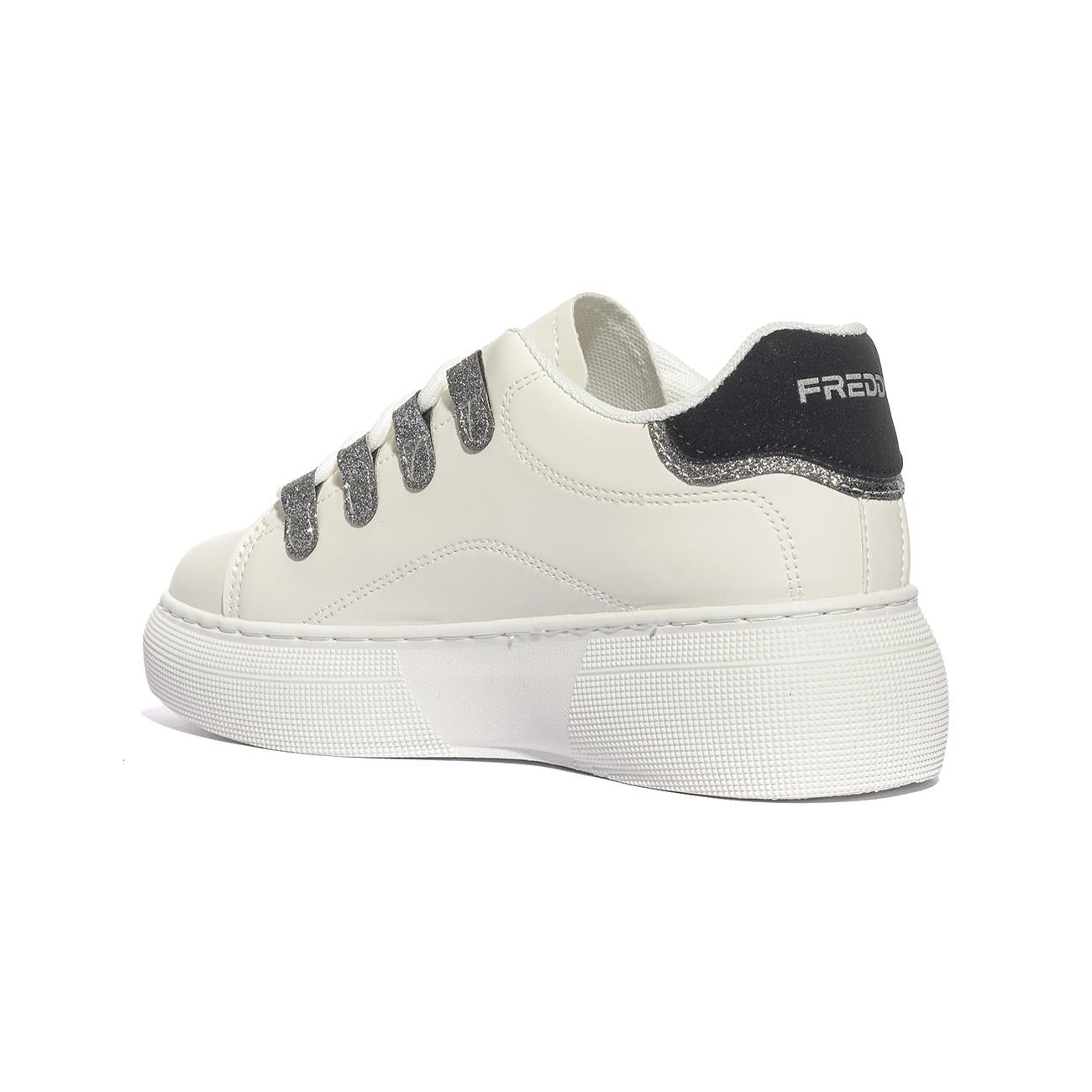 Sneakers Freddy Fy7714 Bianche FY7714WHITE BLACK FREDDY