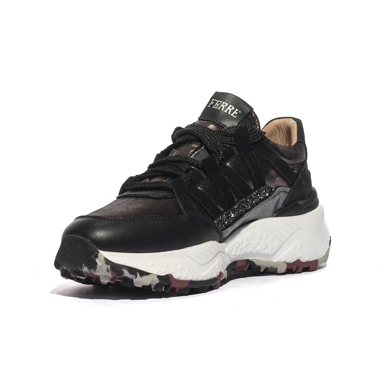 FERRE' F450 BLACK SILVER Sneakers Donna 