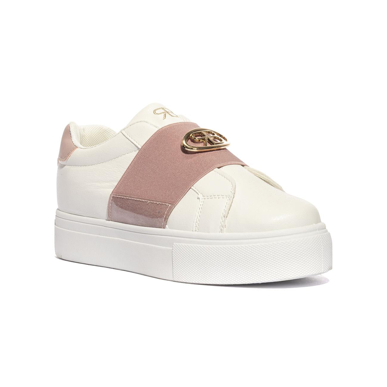 Sneakers Reanto Balestra Reb453 Bianche Rosa REB453WHITE C.GOLD RENATO BALESTRA