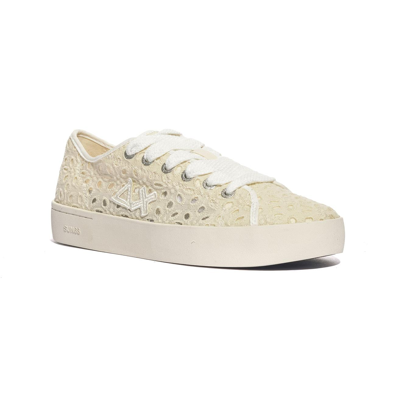 Sneakers Sun68  KATY LACES Bianche Z34224BIANCO PANNA SUN 68
