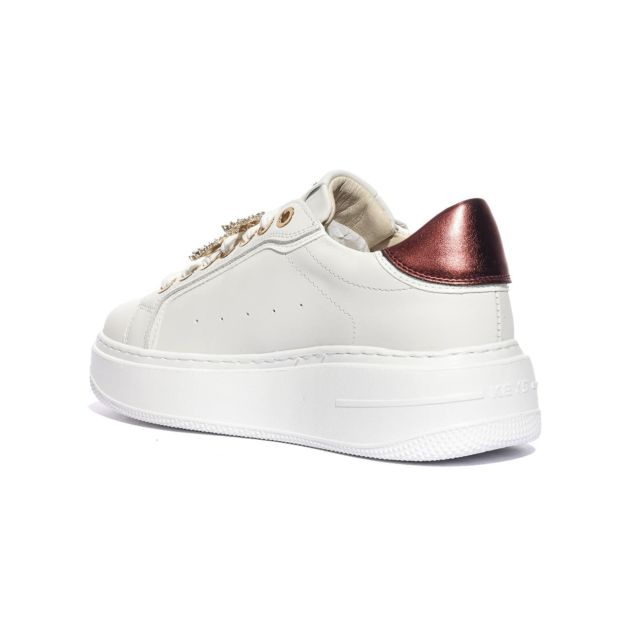 KEYS K10521 WHITE BORDO Sneakers Donna 