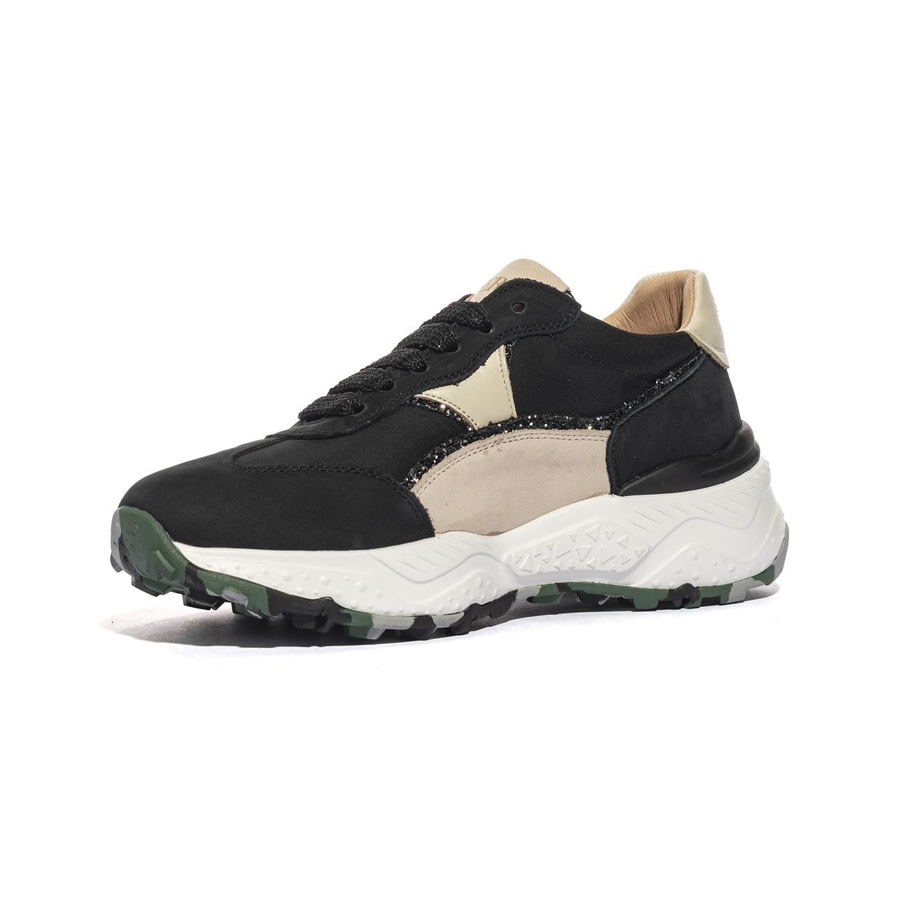 FERRE' F451 BLACK CREMA Sneakers Donna 