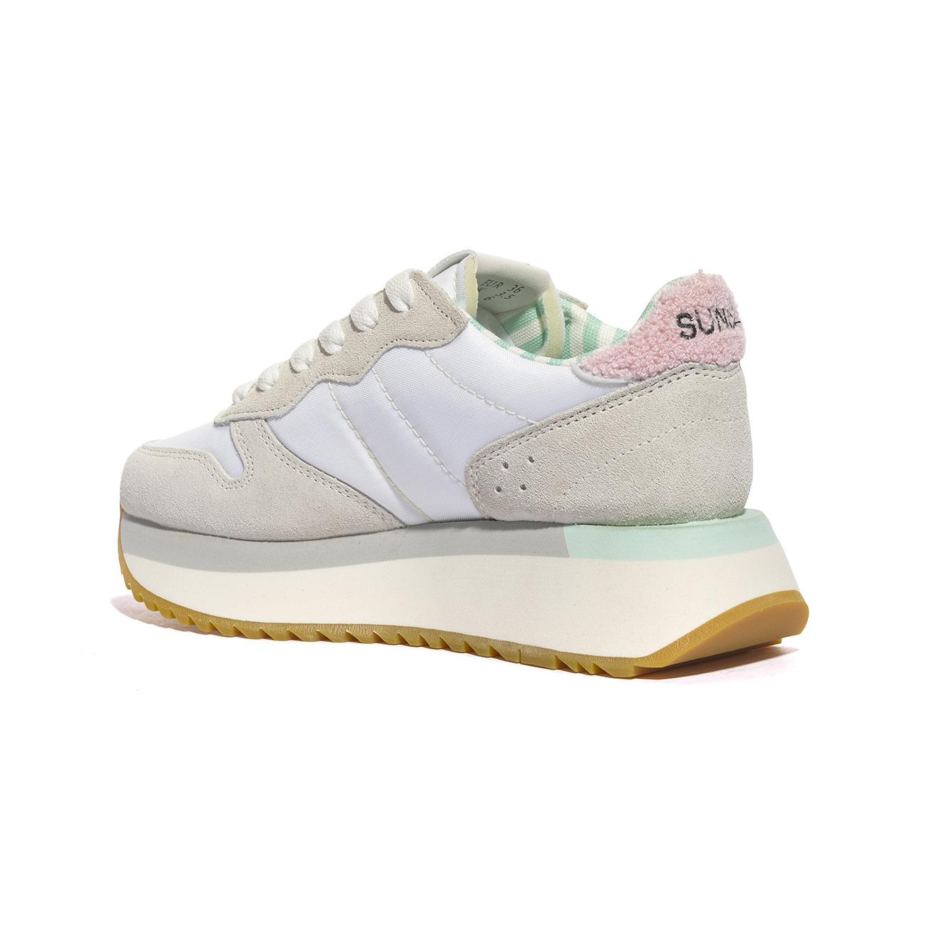 Sneakers Sun68  BIG STARGIRL SPONGE  LOGO Bianche Z34215BIANCO SUN 68