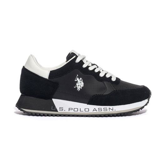 U.S. POLO ASSN. CLEEF006 BLK WHI Sneakers Uomo 