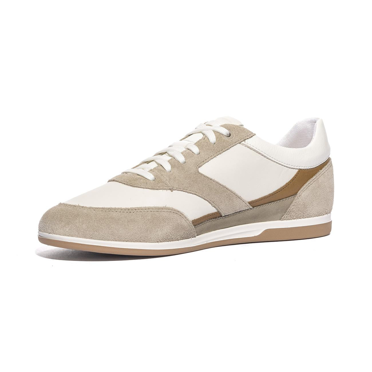 GEOX U654GA 2285 SAND WHITE    C0122 Sneakers Uomo 