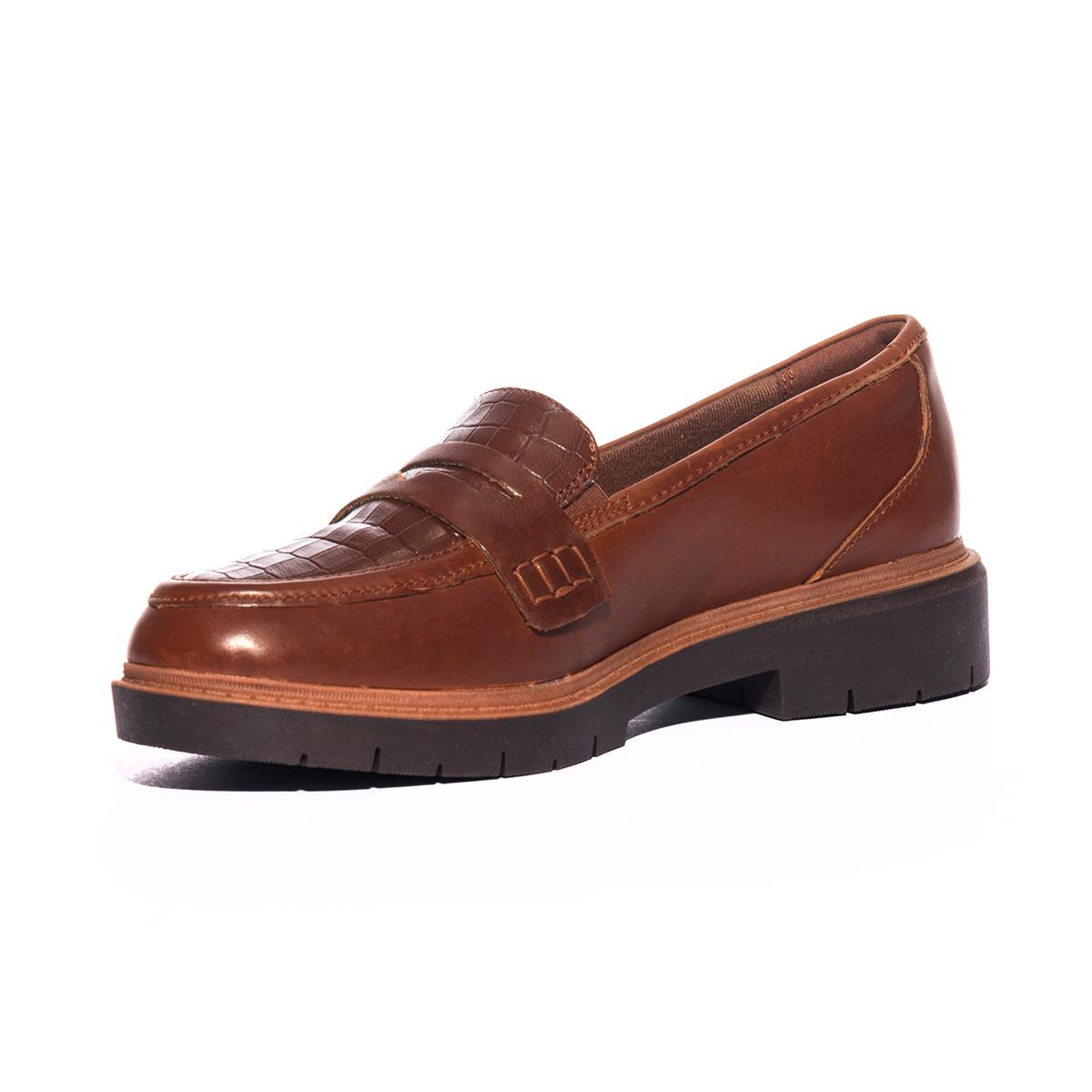 CLARKS 26174455 TAN LEATHER Mocassini Donna 