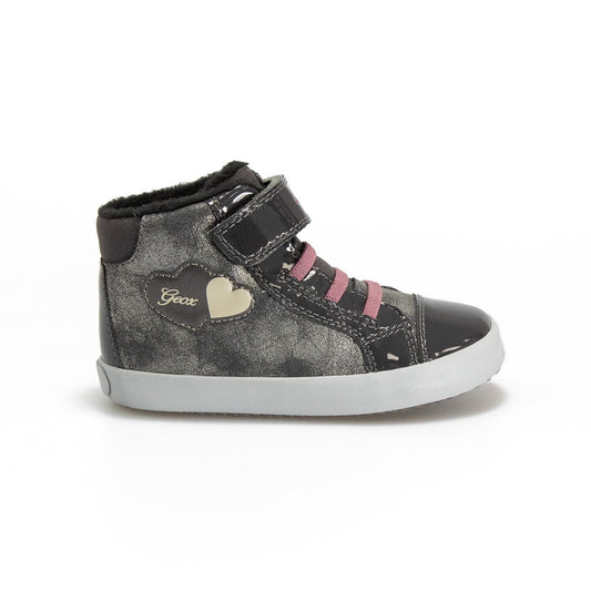 Sneakers Geox Bambina Grigia Con Pelliccia B041MBGUN C1357 GEOX