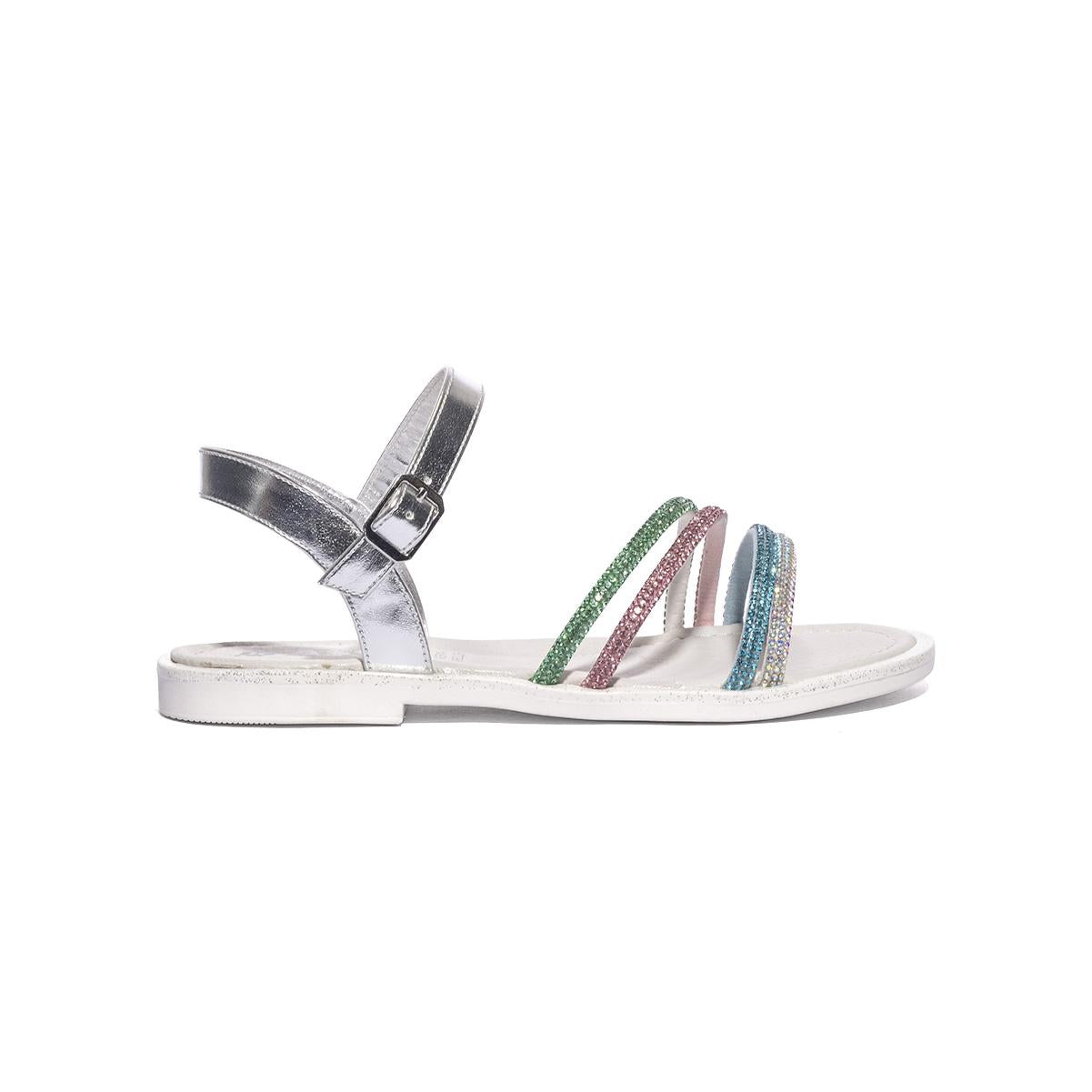 ASSO AG17910 SILVER MULTICOLOR Sandali Bambina 