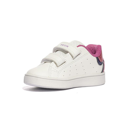 Sneakers Geox ECLYPER GIRL Bianche Rosa B365MA 0BCKCWHITE FUCHSIA        C0563 GEOX