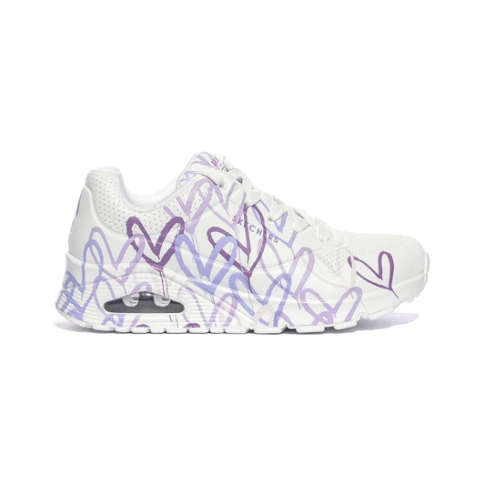 Sneakers Skechers UNO-SPREAD THE LOVE Bianche 155507WLPR SKECHERS