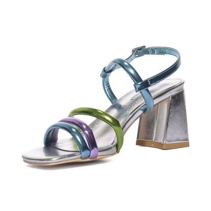 KISS KRISS G31 MULTICOLOR ARGENTO Sandali Donna 