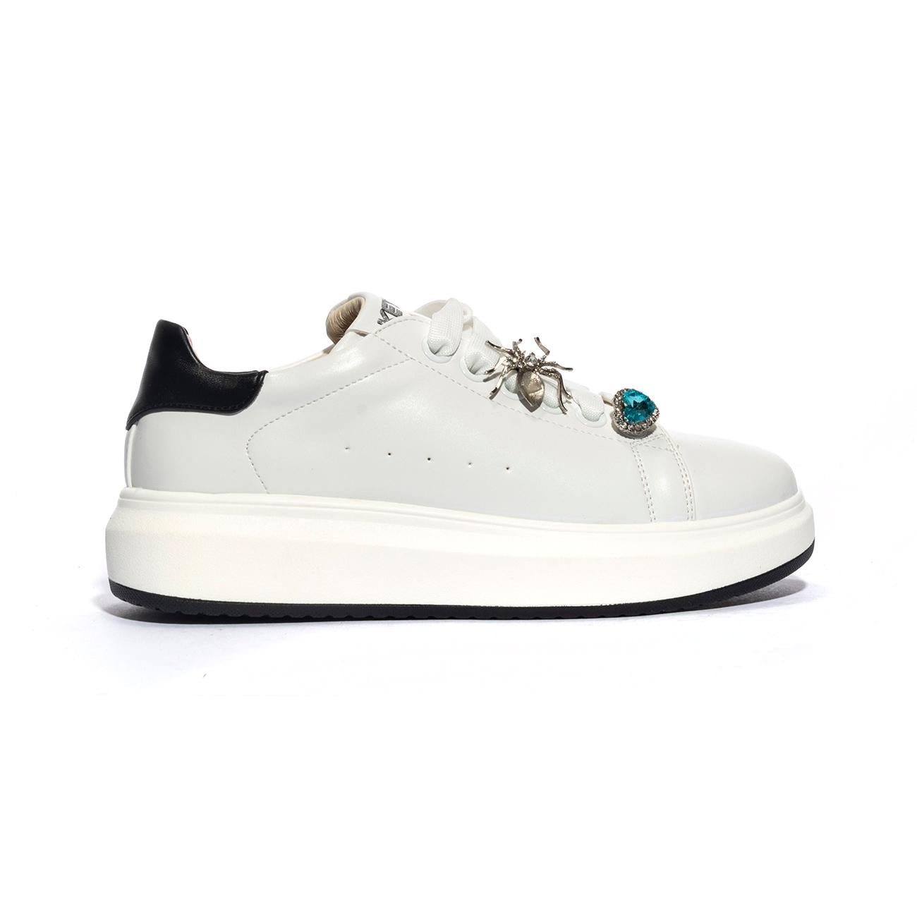 KEYS K7610 WHITE BLACK Sneakers Donna 