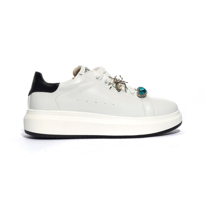 KEYS K7610 WHITE BLACK Sneakers Donna 