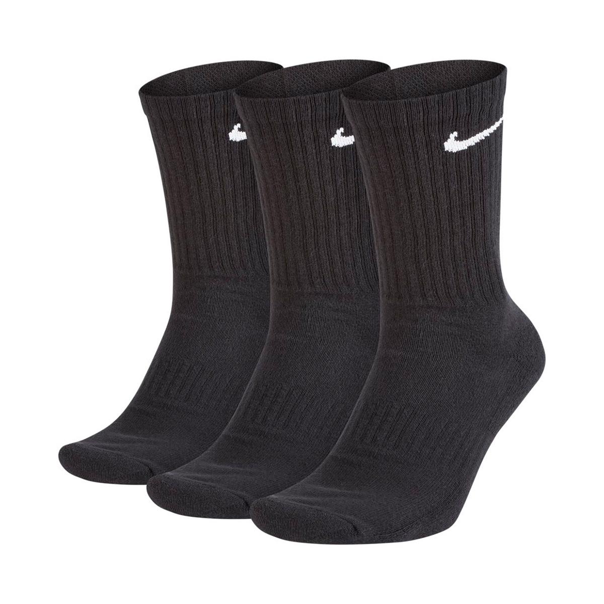 NIKE SX7669-010 BLACK WHITE Calzini Unisex 