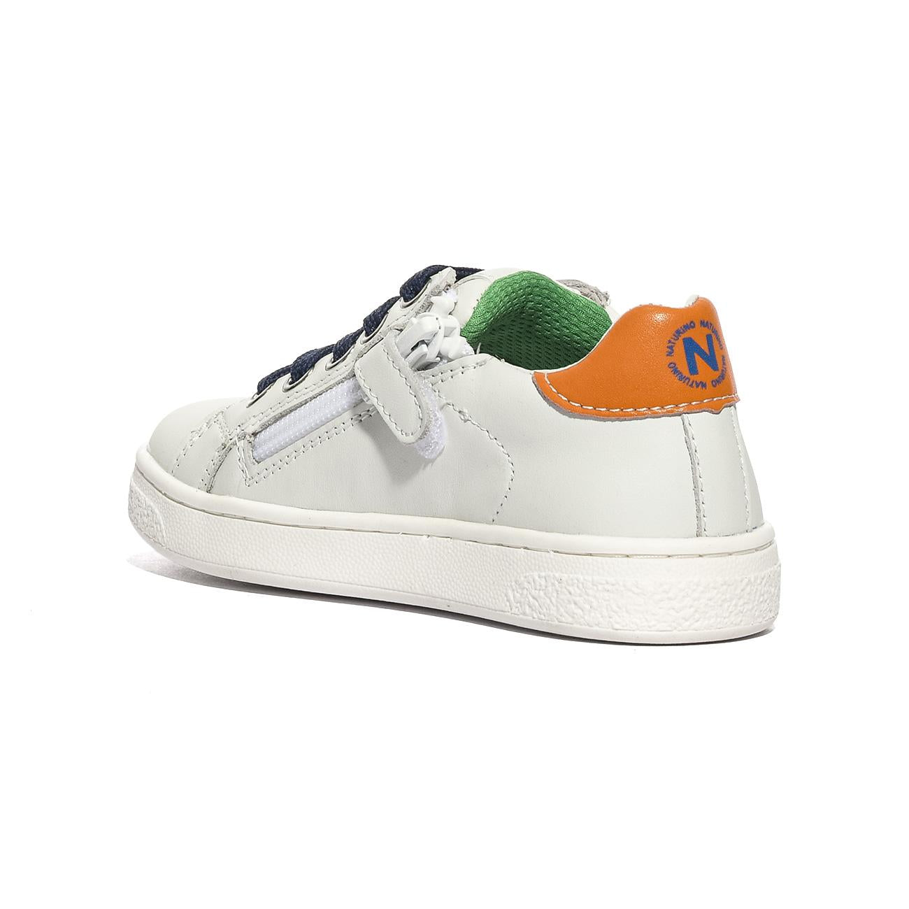 NATURINO 0012017502.42.2N93 WHITE.GREEN.ORANGE Sneakers Bambino 
