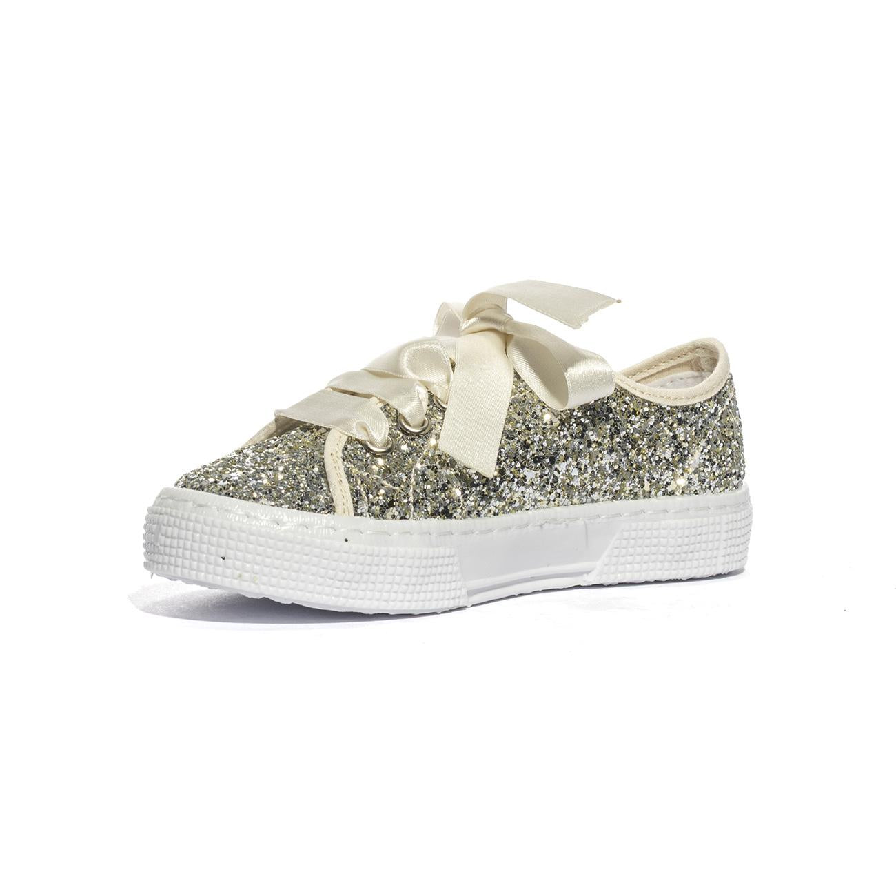 DXO 105 GLITTER PLATINO Sneakers Bambina 