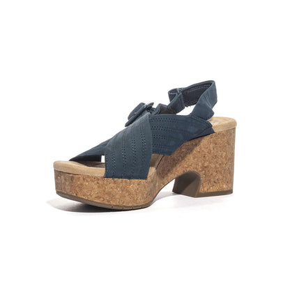 CLARKS 181793 NAVY NUBUCK Sandali Donna 