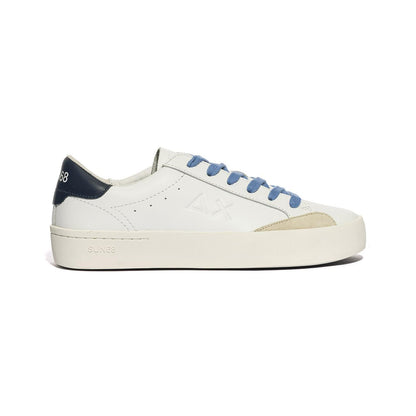 Sneakers Sun68 STREET LEATHER Bianche Z34140BIANCO NAVY BLUE SUN 68