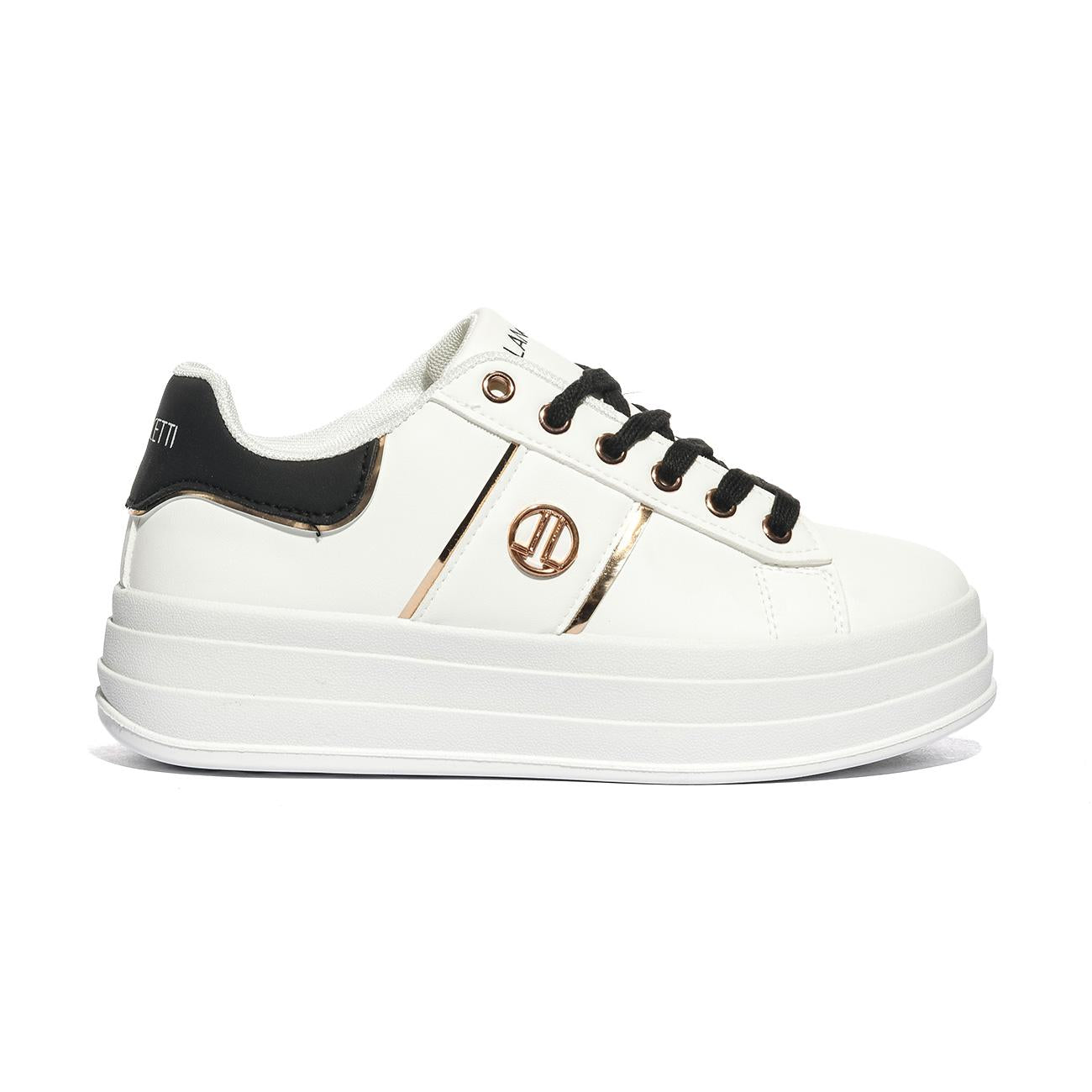 LANCETTI LNC-452 WHITE ROSE GOLD Sneakers Donna 