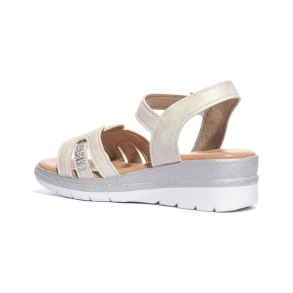 VALLEVERDE 55561 SILVER Sandali Donna 