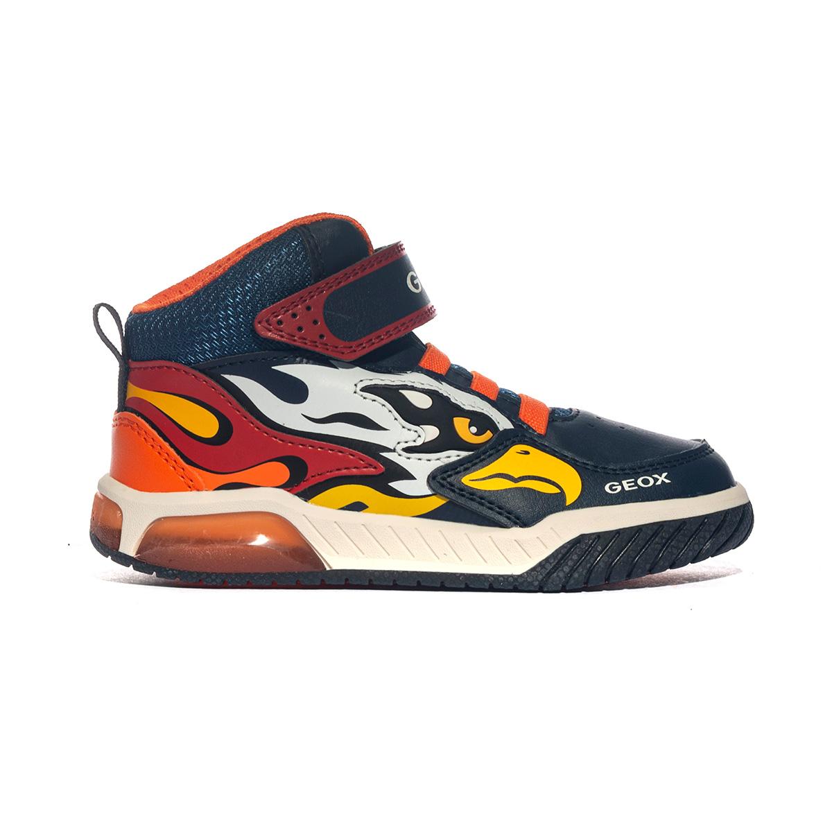 GEOX J369CB 0BU11 NAVY ORANGE  C0659 Sneakers Bambino 