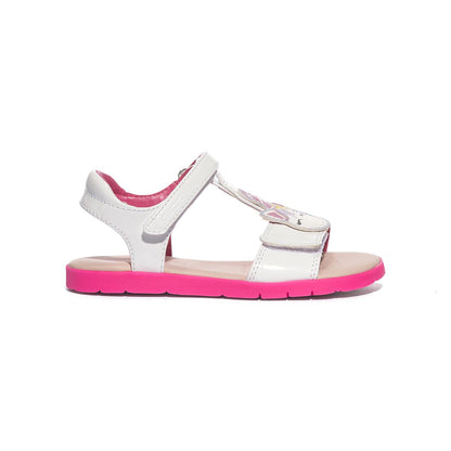 GEOX J65P1C 000HH WHITE FLUOFUCHSIA   C1441 Sandali Bambina 