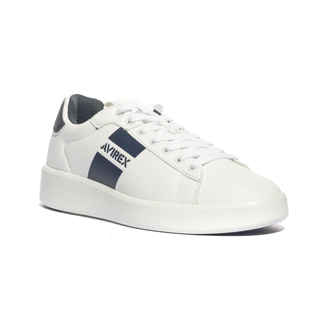 AVIREX CIAK001 WHITE BLU Sneakers Uomo 