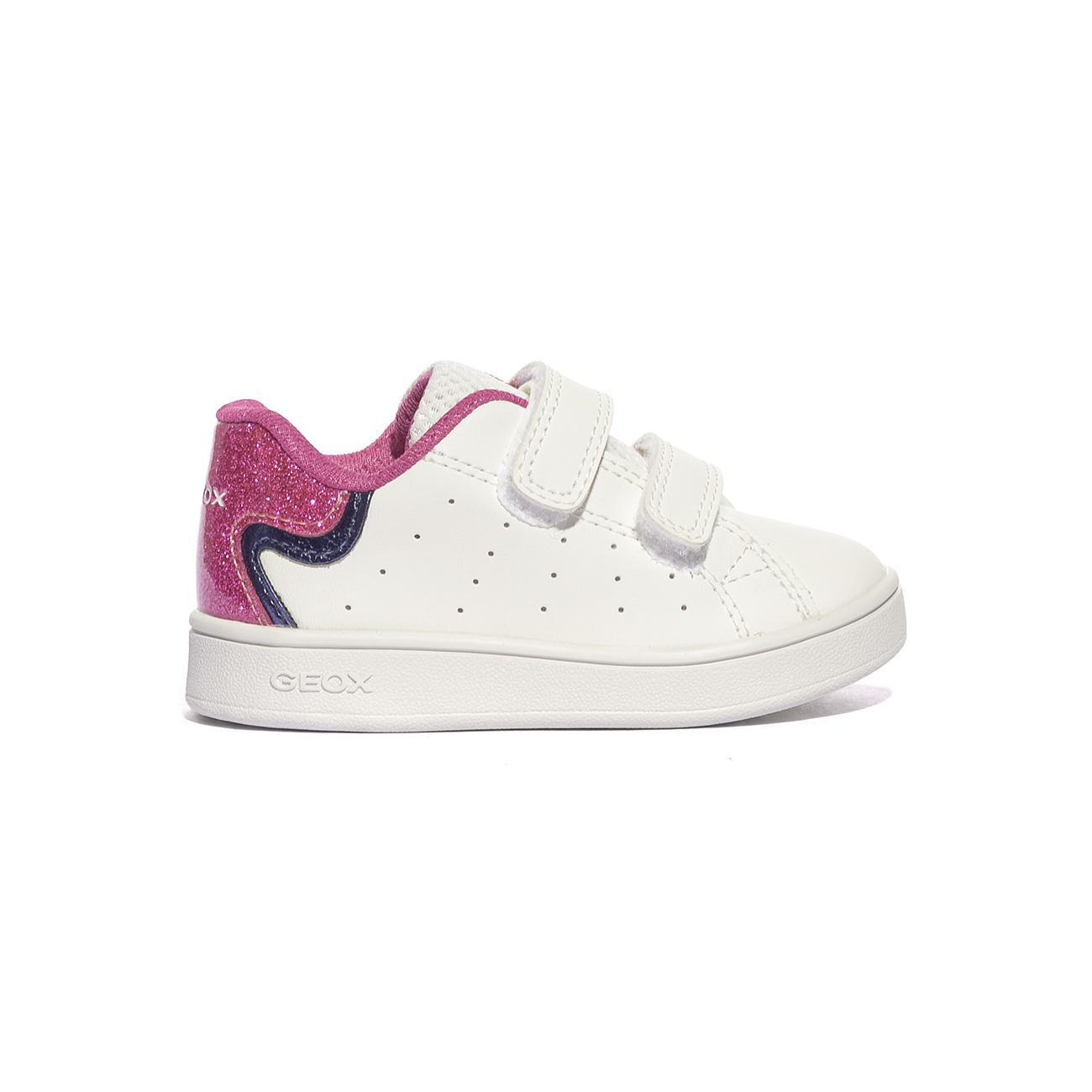 Sneakers Geox ECLYPER GIRL Bianche Rosa B365MA 0BCKCWHITE FUCHSIA        C0563 GEOX