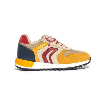 GEOX J459EB 022FU BEIGE YELLOW C0445 Sneakers Bambino 