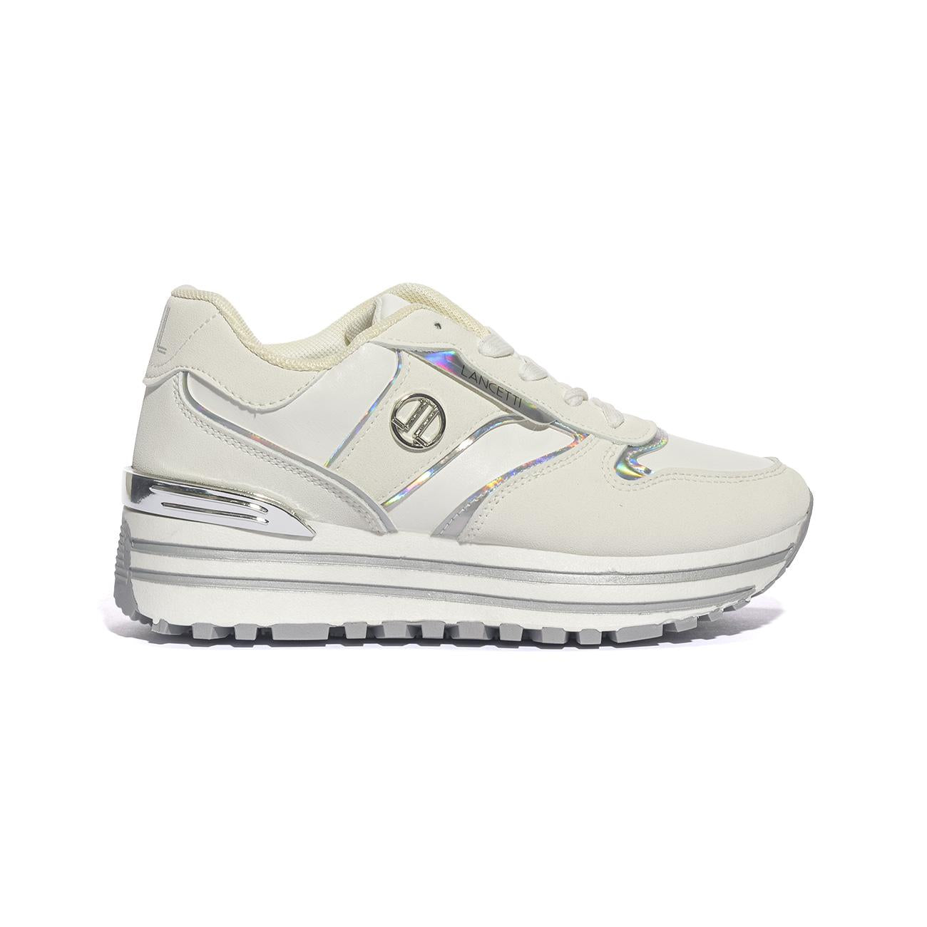 LANCETTI LANC389 WHITE Sneakers Donna 