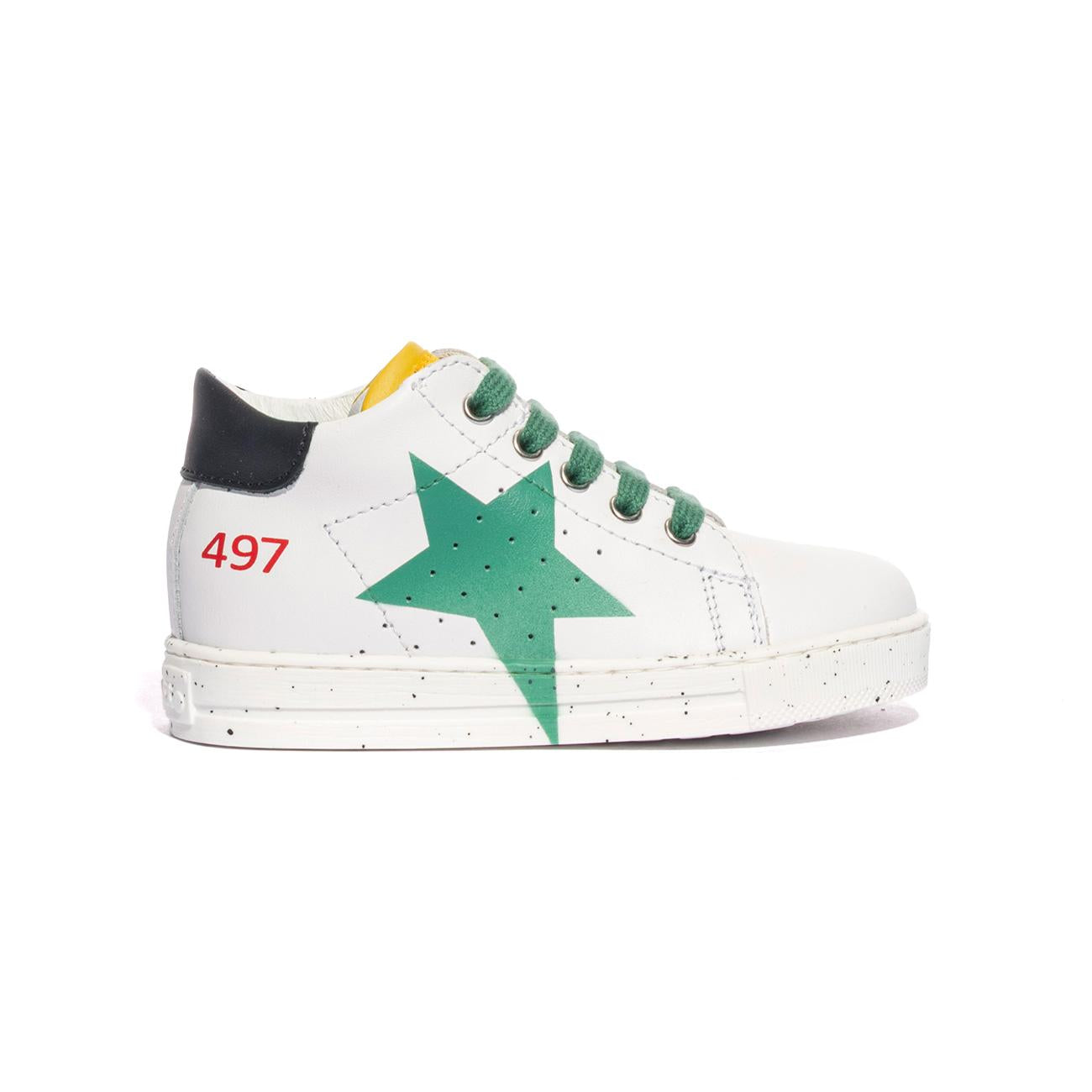 FALCOTTO 0012015331-01-1N83 WHITE GREEN BLACK Sneakers Bambino 