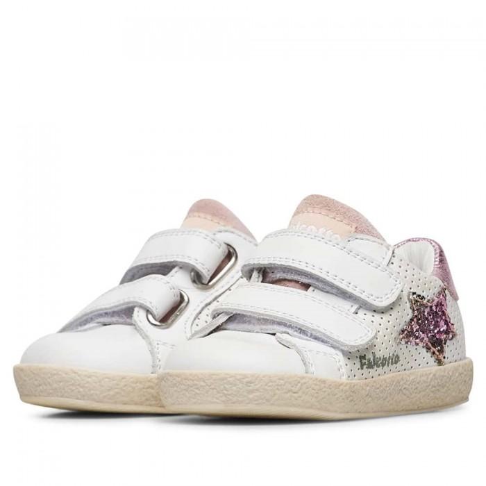 FALCOTTO 0012016752-11-1N04 WHITE-PINK Sneakers Bambina 