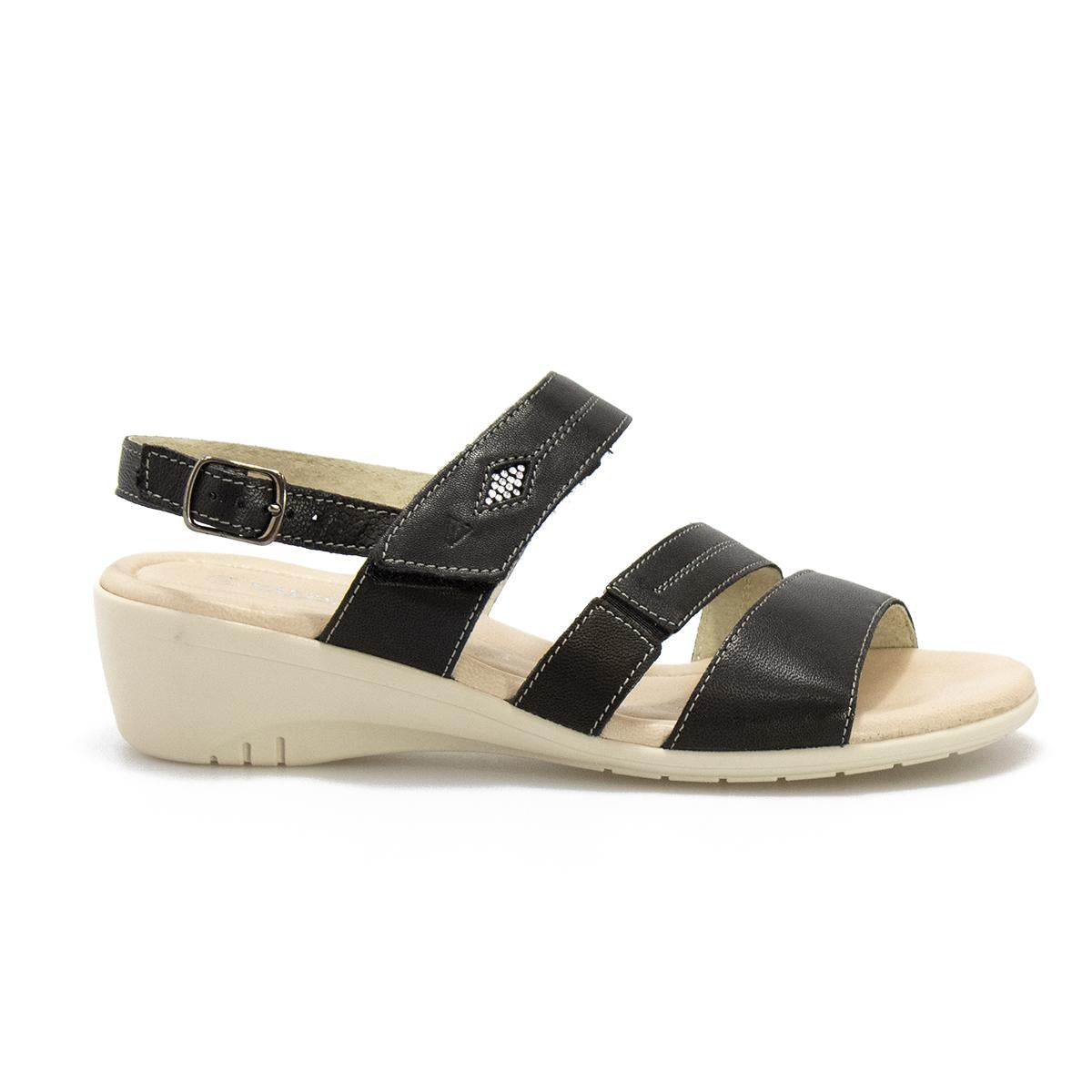 Sandalo Valleverde 16070 L-Memory Nero 