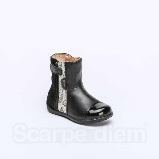 GEOX B6451C BLACK BEIGE Stivaletti Bambina 