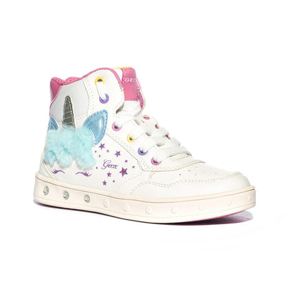 GEOX J368WC WHITE MULTICOLOR    C0653 Sneakers Bambina 