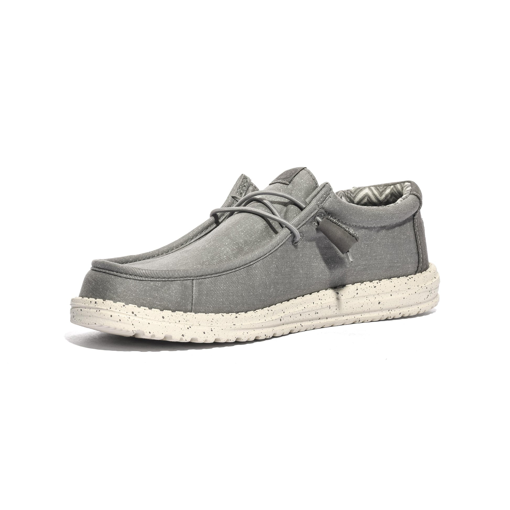 HEY DUDE HD.40700 Flannel Grey Bone White Slip-on Uomo 