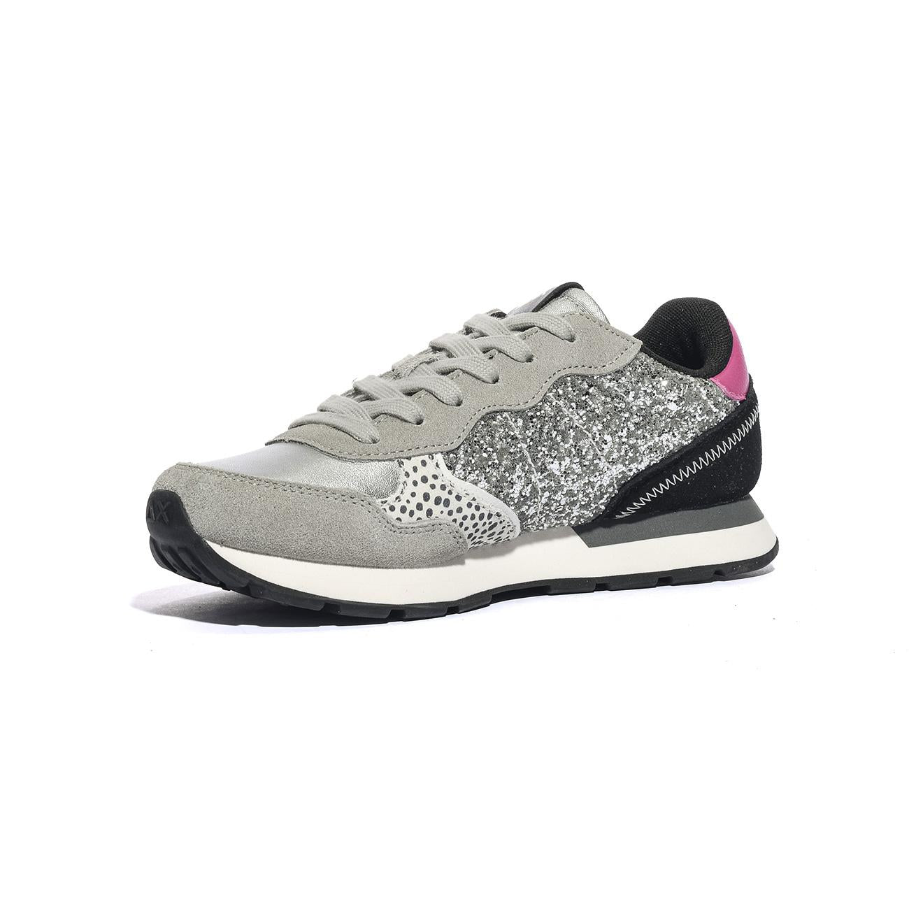 Sneakers Sun68 GIRL'S ALLY GLITTER Grigie Z45412TARGENTO SUN 68
